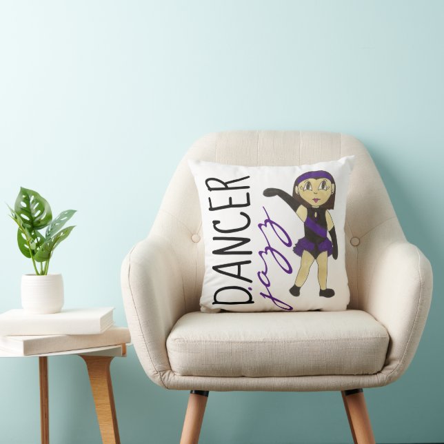 Dance Teacher Jazz Dancer Girl Recital Gift Purple Cushion (Chair)