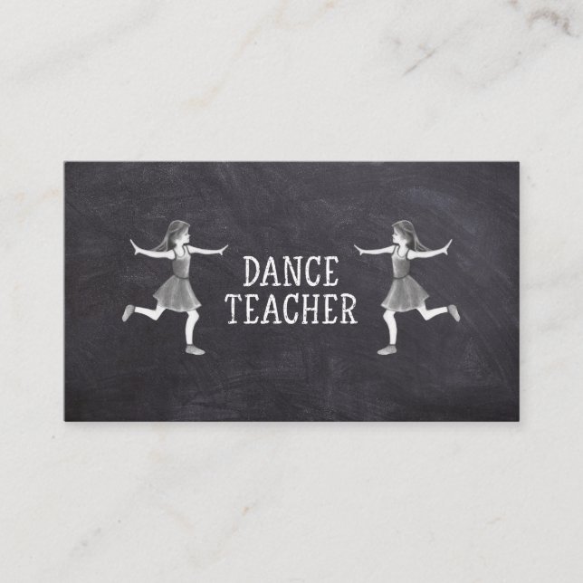 Dance Teacher Lessons Dancing Instructor Classes Business Card (Front)