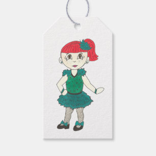 Dance Teacher Tap Dancing Girl Tapdance Class Teal Gift Tags