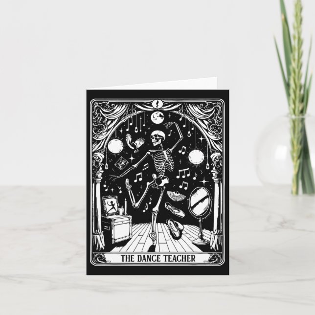Dance Teacher Tarot Card Skeleton Dancing Ballet T (Front)