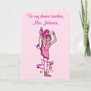 Dance Teacher Thank You Customisable Card