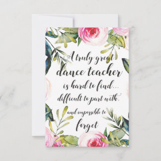 Dance Teacher Thank you Wishes for Dance Teacher