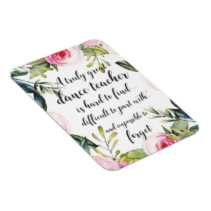 Dance Teacher Thank you Wishes for Dance Teacher Magnet