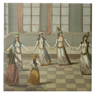 Dance that is fashionable with the Greek women of Ceramic Tile