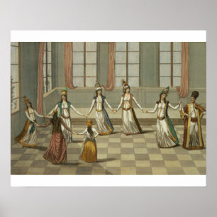 Dance that is fashionable with the Greek women of Poster