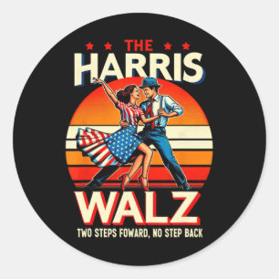 Dance The Harris Wheimer Two Steps Forward No Step Classic Round Sticker