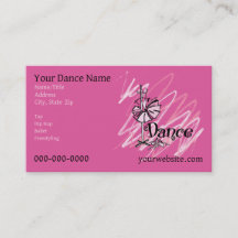 Dance Theme Business Card
