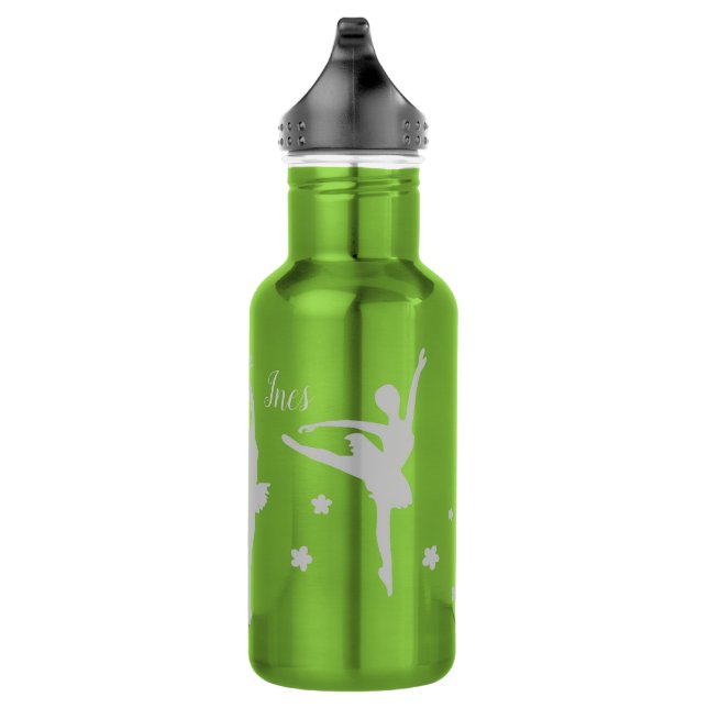 Dance Through Life Quote Dancer Gift Ballerina 532 Ml Water Bottle (Right)