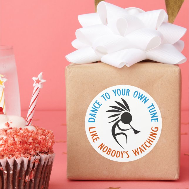 Dance to Own Tune Classic Round Sticker (Party)