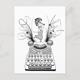 Dance to your own music English Bull Terrier  Postcard