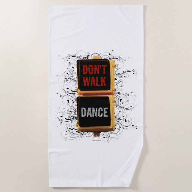 Dance Traffic Signal Beach Towel (Front)