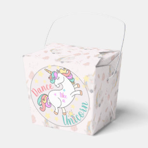 Dance Unicorn Shine like a Star Personalised Party Favour Box