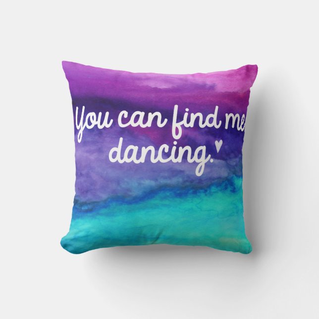 Dance Watercolor Pillow (Front)