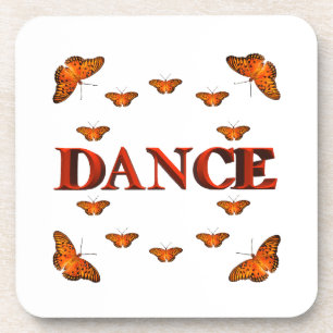 Dance with butterflies design coaster