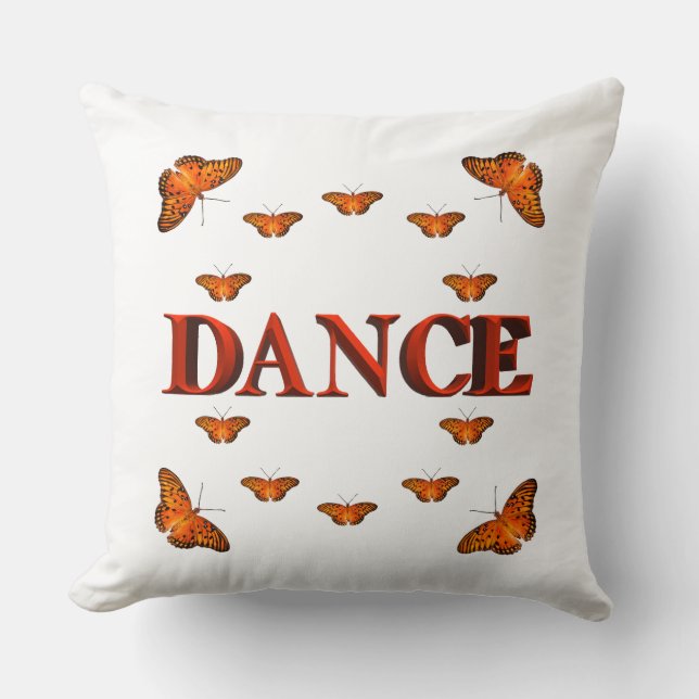 Dance with butterflies design cushion (Front)