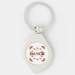 Dance with butterflies design key ring