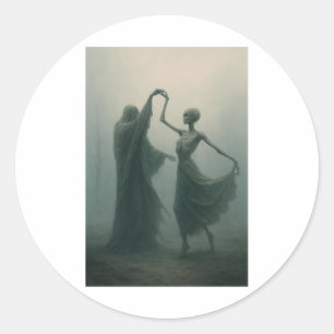 Dance With Death Classic Round Sticker