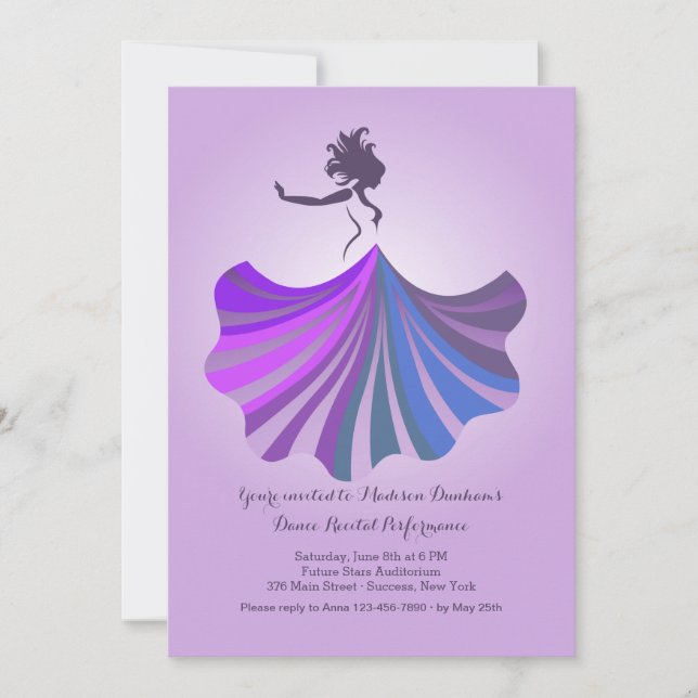 Dance With Flair Invitation (Front)