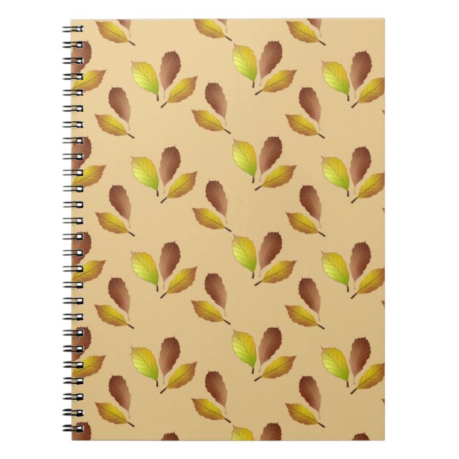 Dance with the Wind notebook with Beech Leaves  (Front)