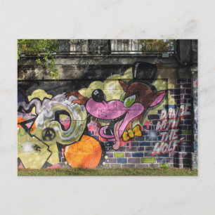 Dance With The Wolf Graffiti Postcard