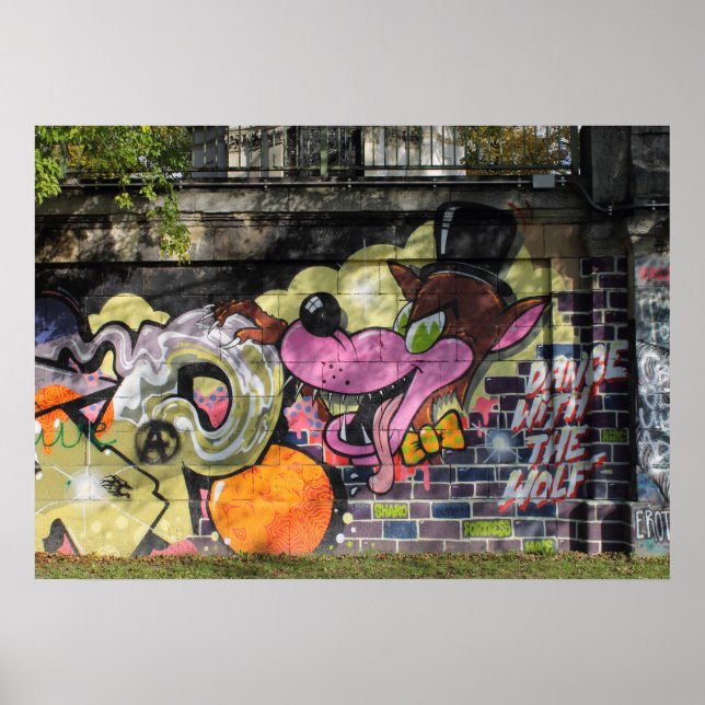 Dance With The Wolf Graffiti Poster (Front)
