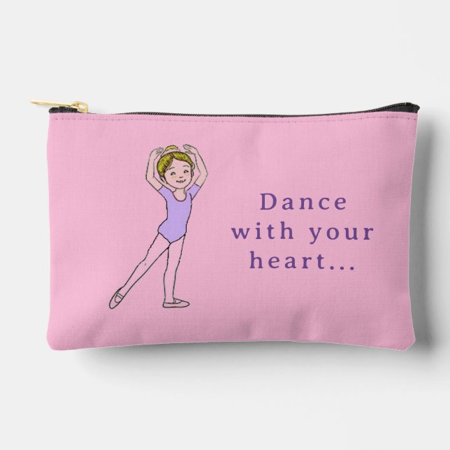 Dance With Your Heart Accessory Pouch - ballerina (Front)
