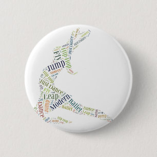 Dance Word Cloud 6 Cm Round Badge