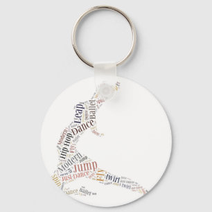 Dance Word Cloud Key Ring