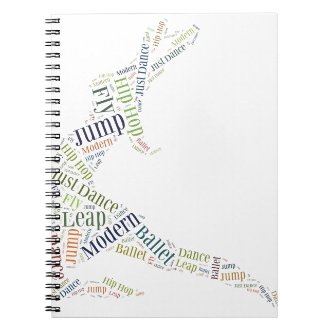 Dance Word Cloud Notebook (Front)