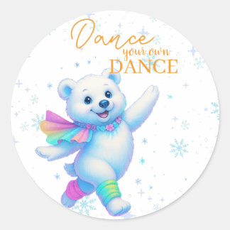 Dance Your Own Dance Canvas Art  Classic Round Sticker