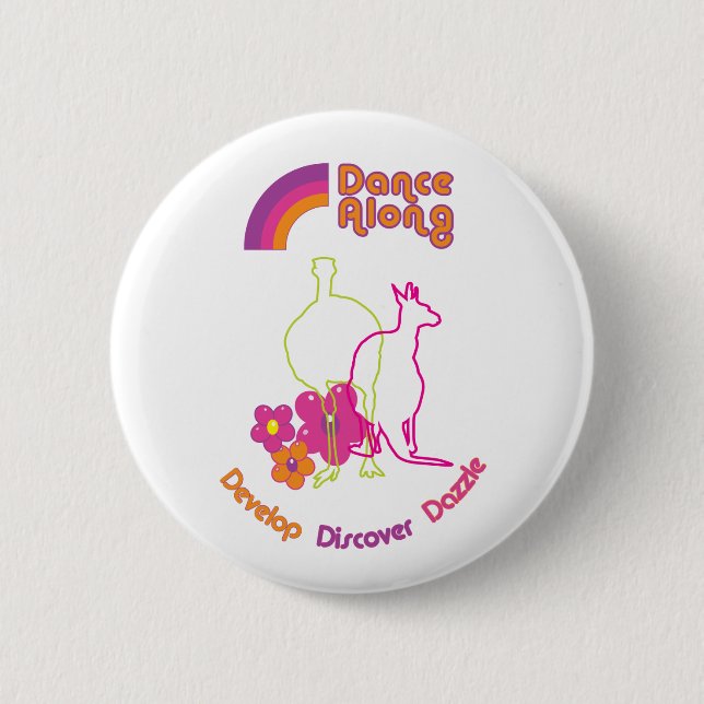 dancealong develop discover dazzle button (Front)