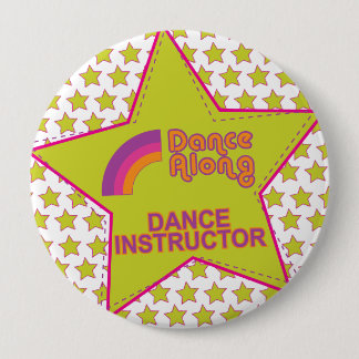 dancealong_star_dance instructor_button 10 cm round badge
