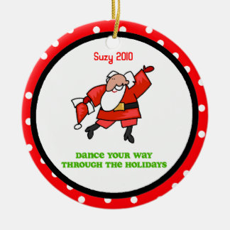 DanceChick Santa Dance personalised ornament
