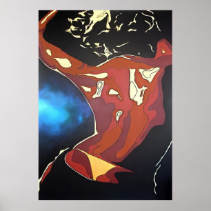 Dancefloor Diva Summer Vacation Abstract Art Poster