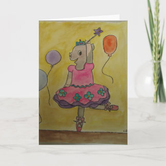 Danceing Pig Greetingcard Card