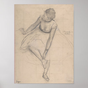 Dancer Adjusting Her Slipper Poster