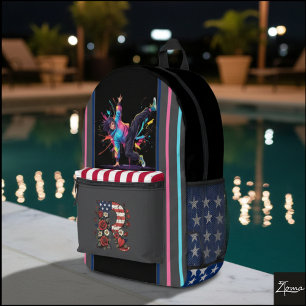 Dancer Americana Monogram Backpack Neon Splatters