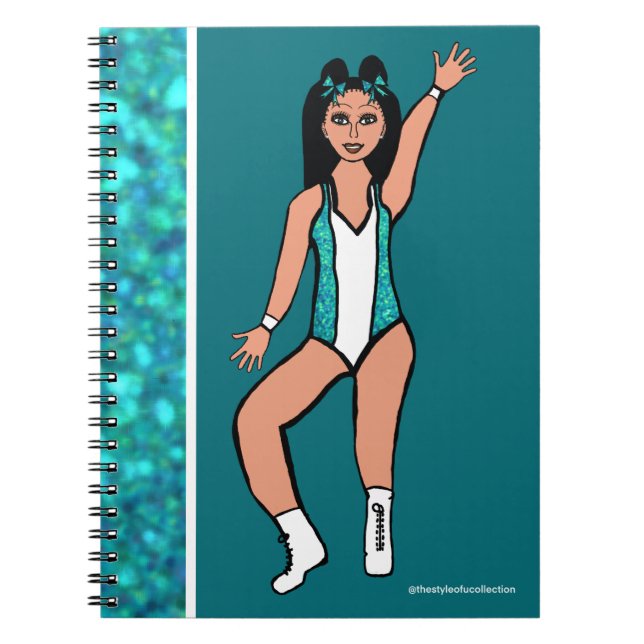 Dancer Aqua Spark Notebook #2 (Front)