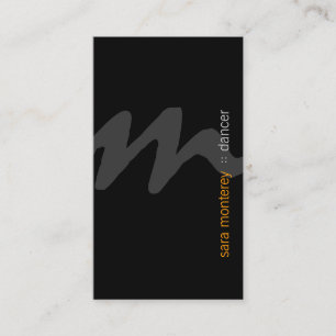 Dancer Bold Script Monogram Business Card