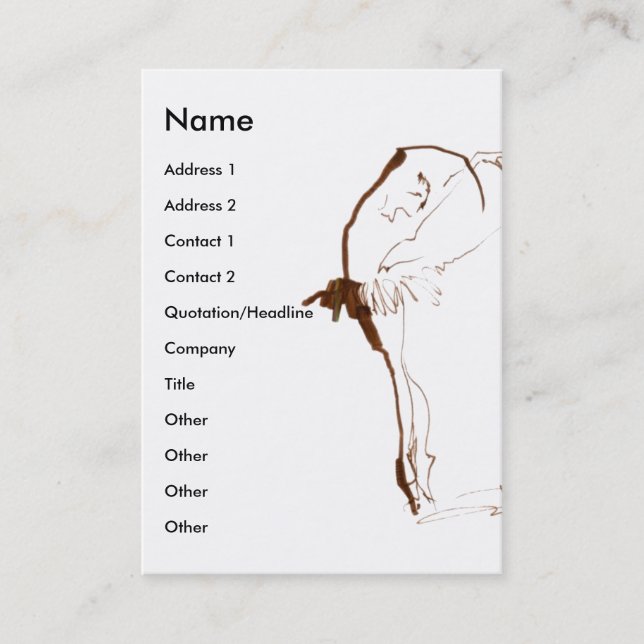 dancer business card (Front)