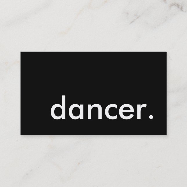 dancer. business card (Front)