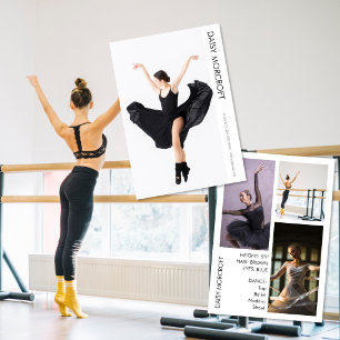 Dancer Casting Photo Portfolio Comp Card