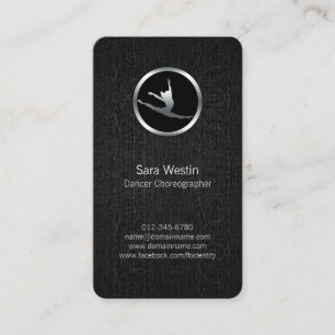 Dancer Choreographer Chrome Dancer Business Card