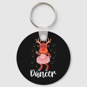 Dancer Christmas Dancing Reindeer Cute Deer Dancer Key Ring