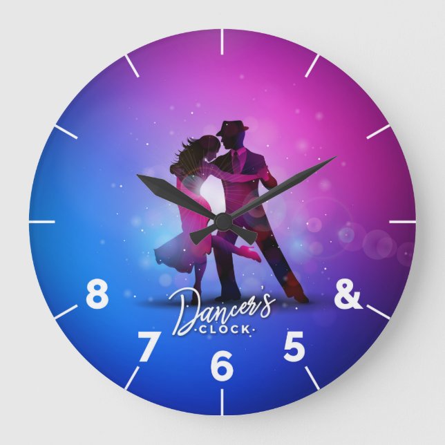 Dancer Clock for a Dance Lovers with Tango Couple (Front)
