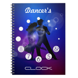Dancer clock with numbers for a Dancer's. Notebook