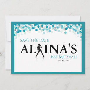 DANCER DOTS Bat Mitzvah ---SILVER GOTS Save The Date