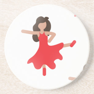 dancer emoji coaster