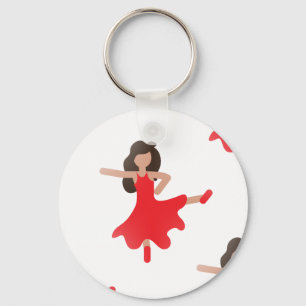 dancer emoji key ring