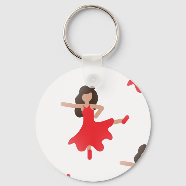 dancer emoji key ring (Front)